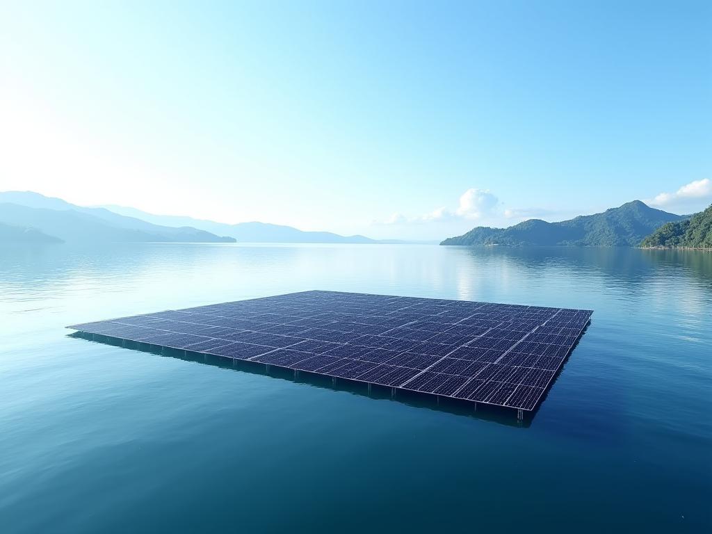 Floating solar farm sa Laguna Lake