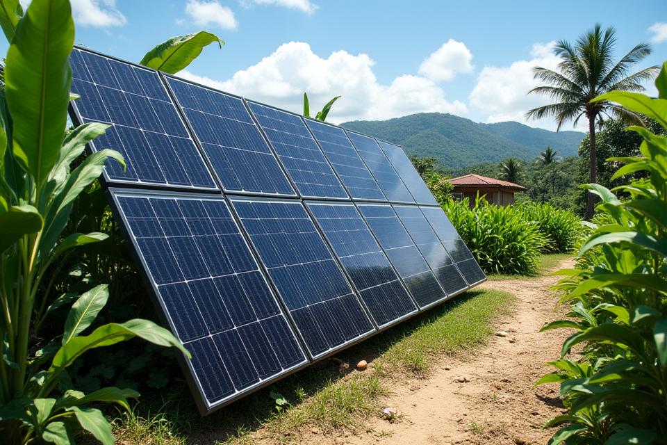 Off-grid solar installation sa rural Philippines